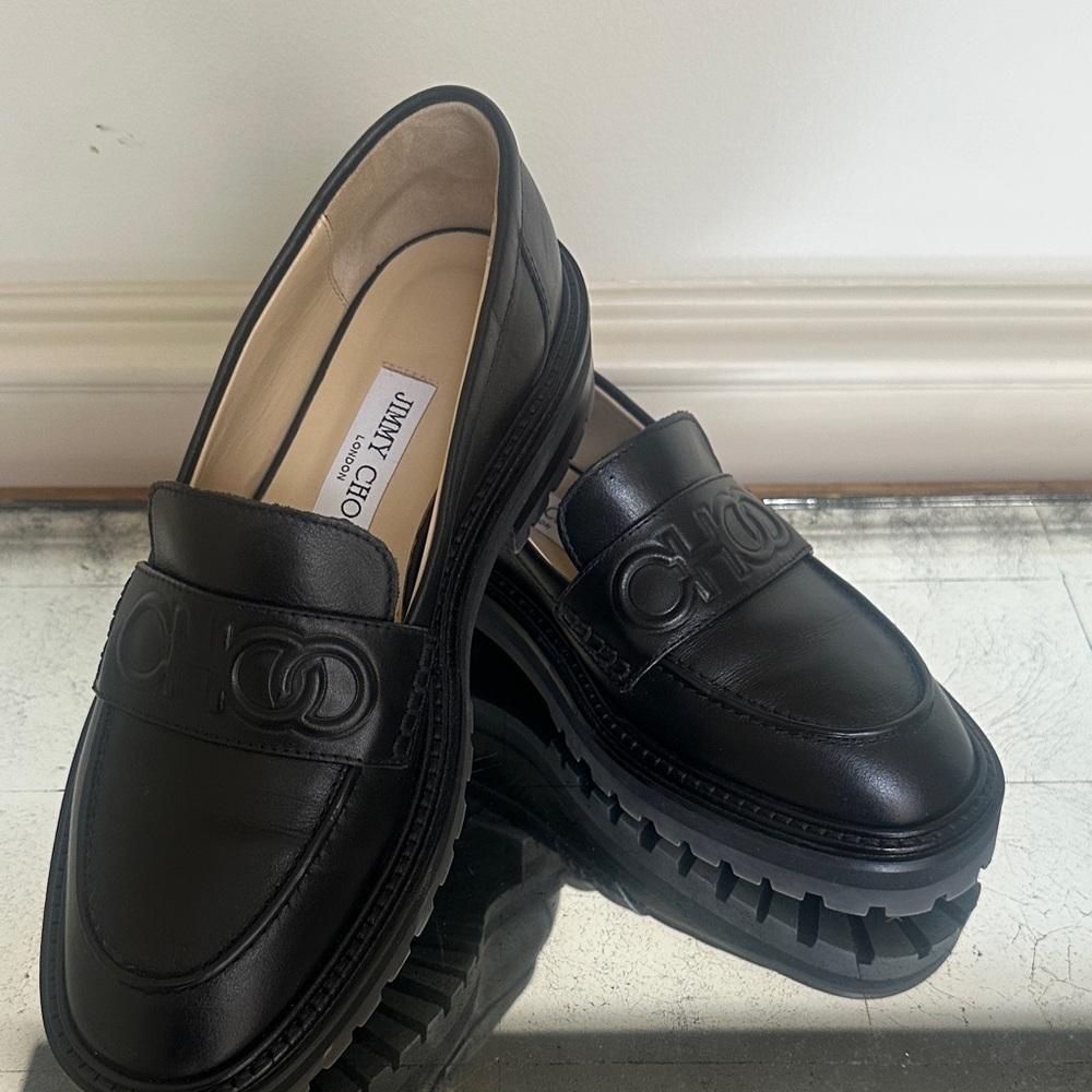 Jimmy Choo Black Leather loafers